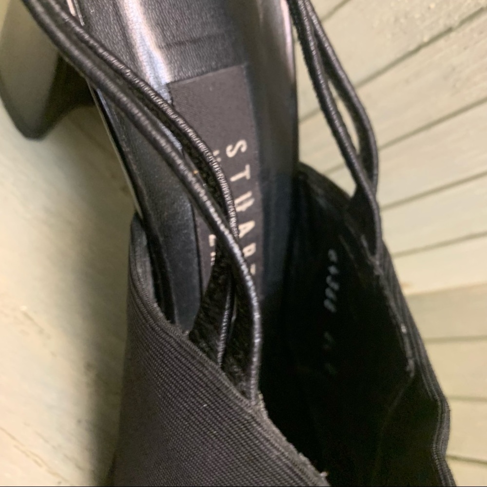 Stuart Weitzman Black Block Heel 6.5b - image 4